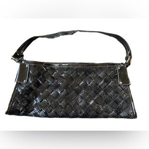 🖤MC (Marc Chantal) black woven croc bag